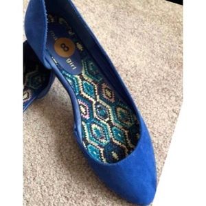 Blue Suede Flats